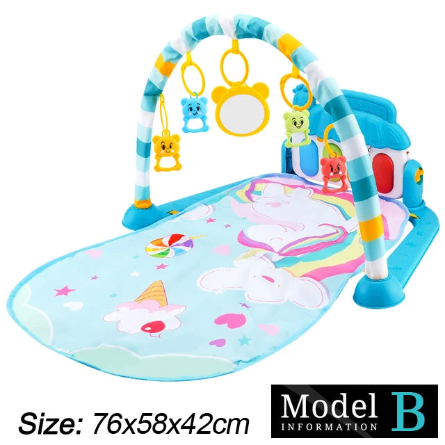 Baby Activity Gym with Piano & Play Mat