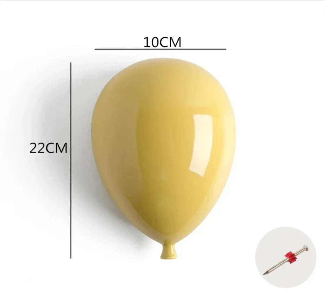 Modern Home Background Wall Children's Room Lovely Cartoon Stereoscopic Creative Ceramics Balloon Wall Hanging Wall Decoration