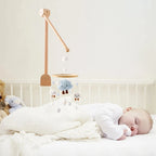 Wooden Baby Crib Mobile with Felt Animals