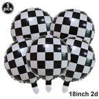Racing Car Theme Disposable Tablecloth Red Black White Checkered Pattern Boys Kids Birthday Party Decoration Supplies Gifts ﻿