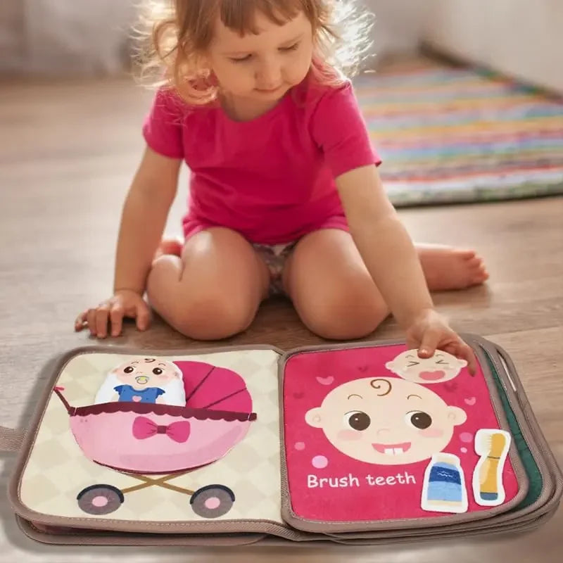 Montessori Soft Cloth Activity Book