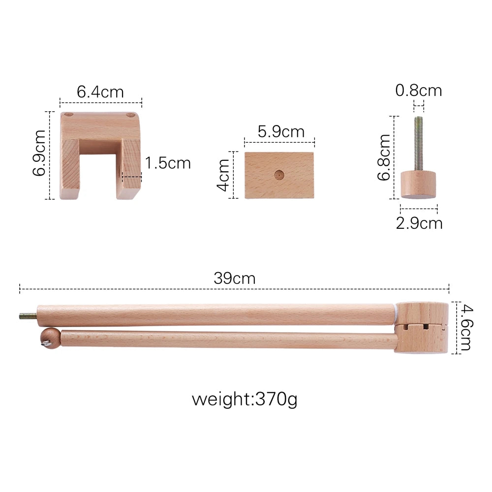Baby Rattle Toy 0-12 Months Toys Wooden Mobile Bed Bell Floor Stand Bracket Newborn Bed Bell Hanging Holder Bracket Infant Crib