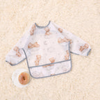 1 PC Waterproof Baby Feeding Bib  Boy Girl Painting Baby's Soft Waterproof Bib Child Meal Eating Apron with Long Sleeves