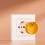 Baby Proofing Socket Protective Covers, Cartoon Silicone Anti Shock Dustproof Electrical Outlet Safety Caps for Children