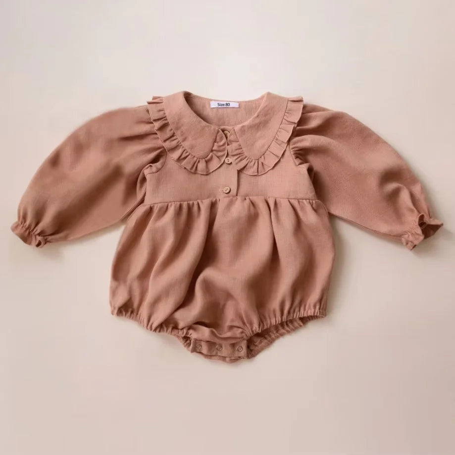 Baby Girl Clothes For 0-2Y Spring Soft Cotton Newborn Baby Girl Long Sleeves Romper Fashion Infant Clothing