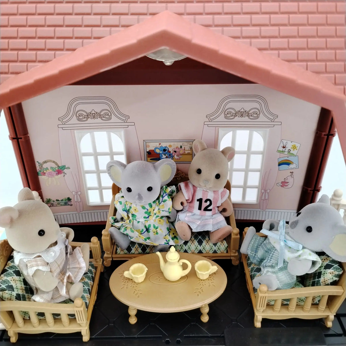 Miniature Items Dollhouse Furniture Accessories Living Room Bedroom Supermarket Shopping Games Family Interaction Doll Kids Toys