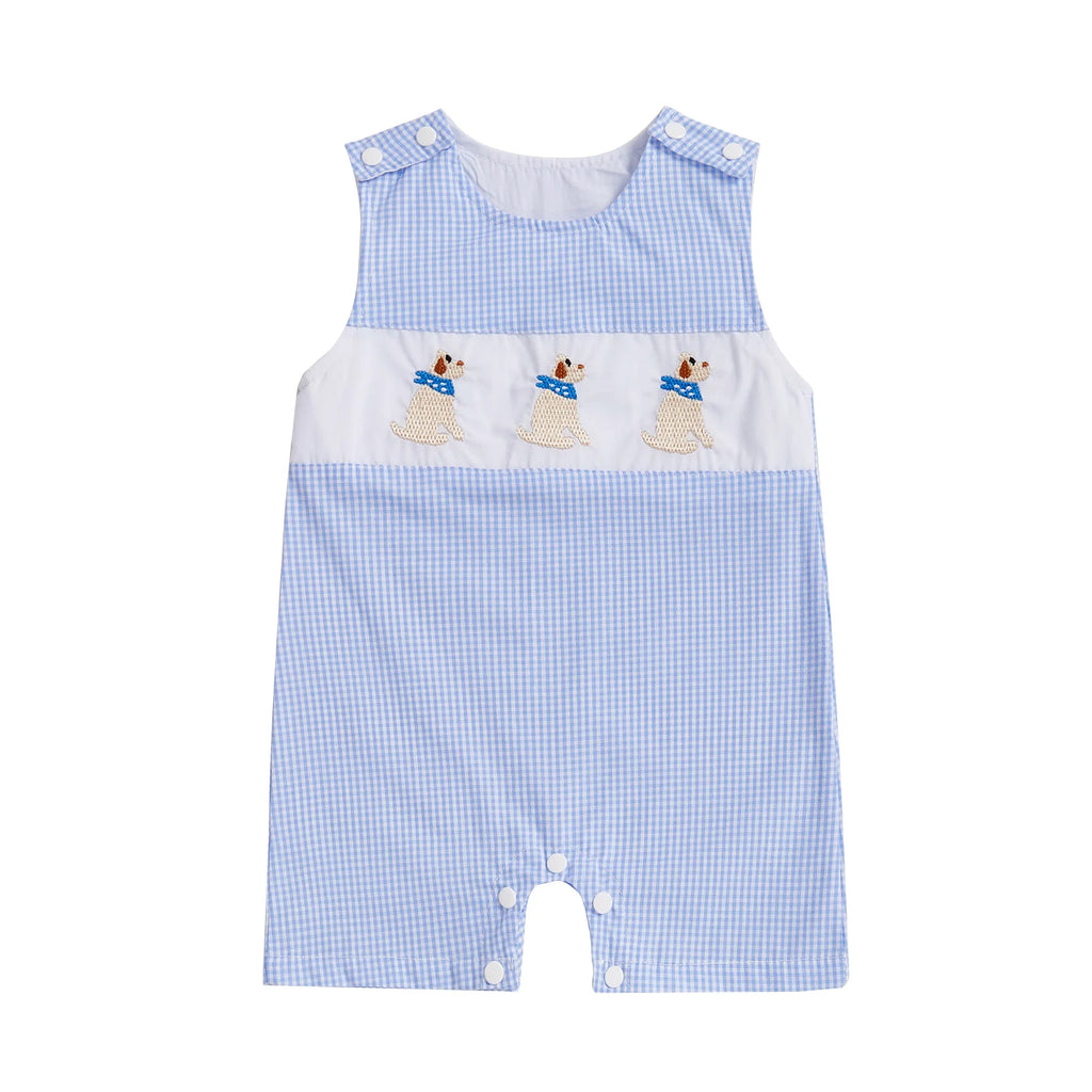 Baby Boy Embroidered Romper