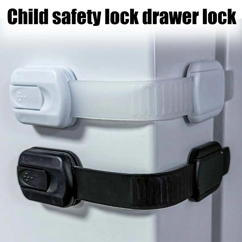 Baby Safety Cabinet Locks Adhesive Child Proofing Latches To Baby Proof Cupboard Drawers Fridge Adjustable Kids Proofing Straps