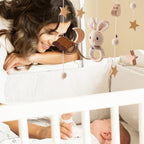 Wooden Rattles Toys Baby Crib Mobile Bed Bell Soft Felt Hot Balloon Newborn Music Bed Bell Hanging Toys Crib Bracket Baby Gifts