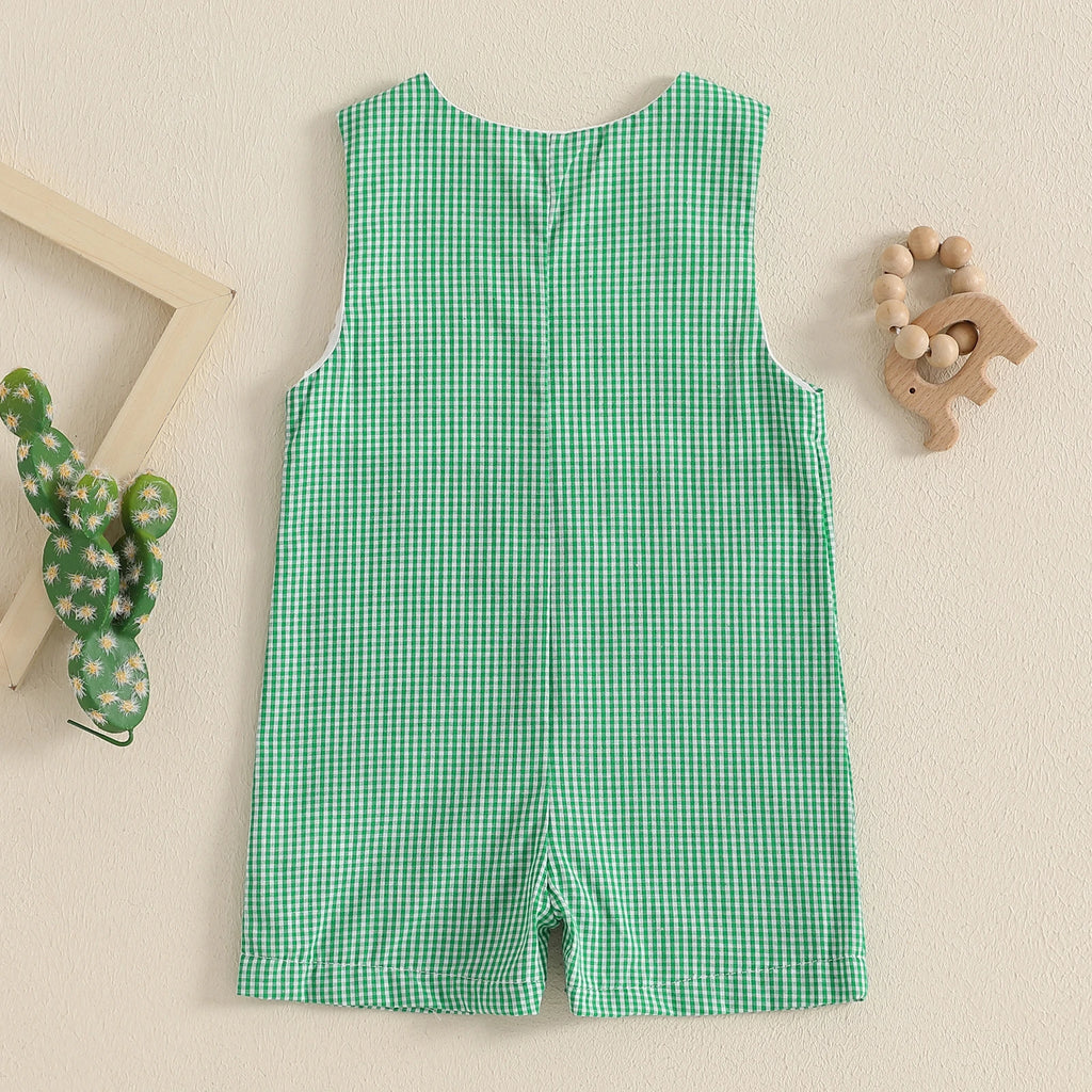 Baby Boy Embroidered Romper