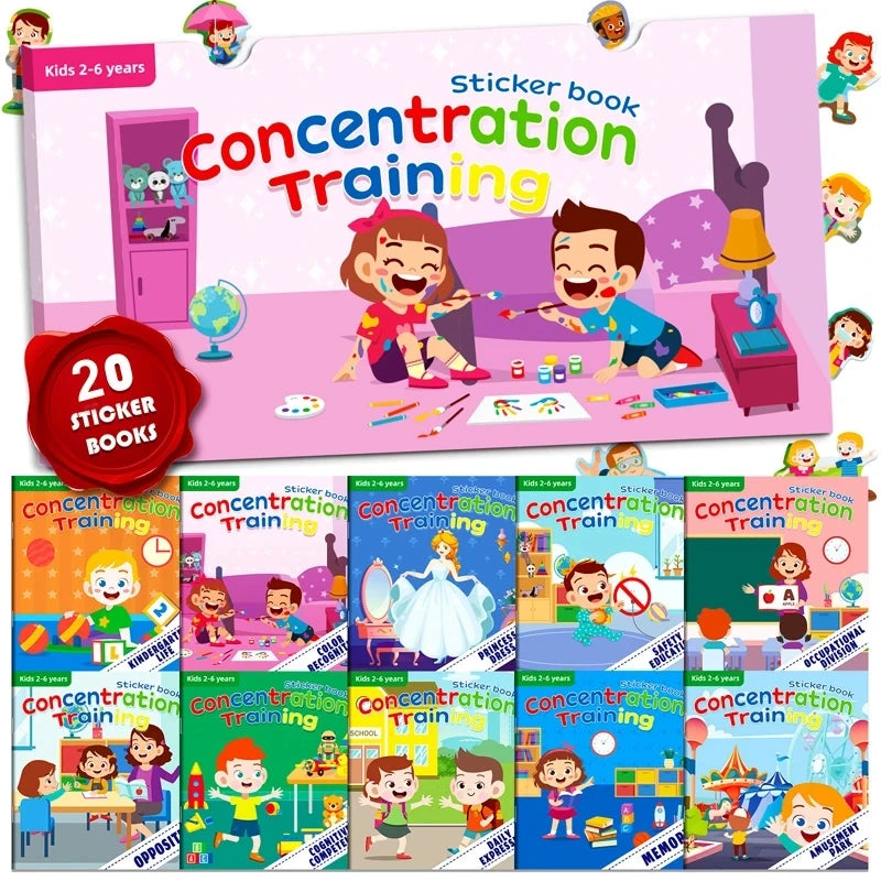 Montessori Cartoon Sticker Activity Book