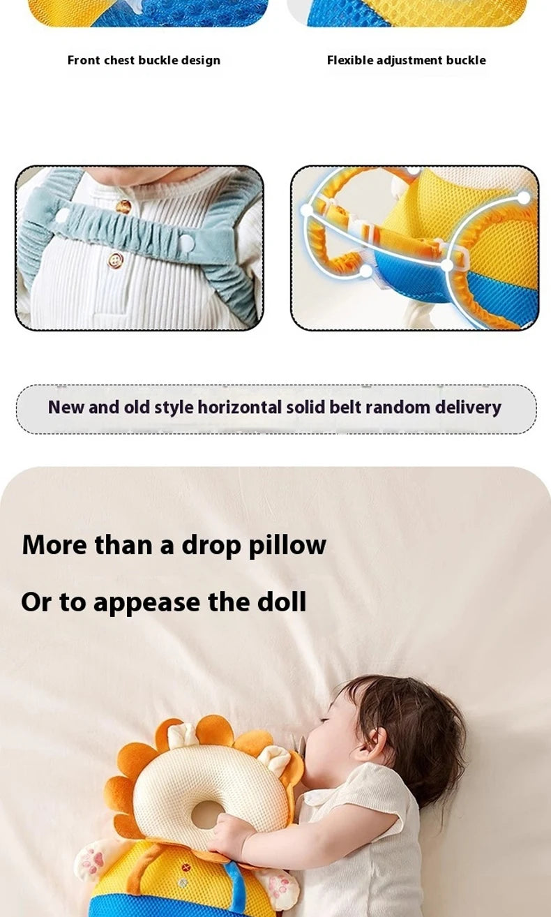 AIBEDILA Baby Head Protector Safety Pad Cushion Cartoon Anti Fall Back Pillow Headrest Newborn Infant Toddler Baby Protection