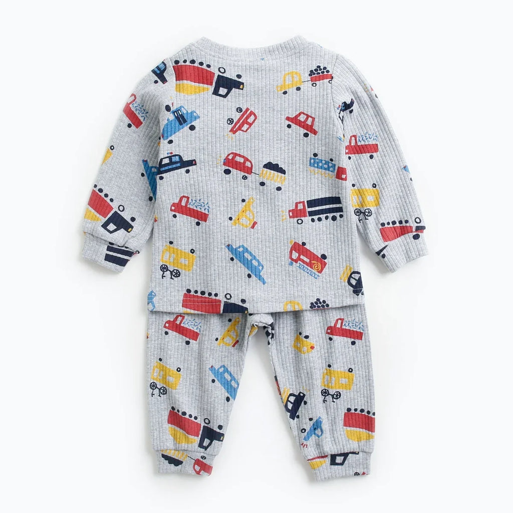 Baby Clothes Sets Cute Autumn Animal Pattern Kids Tops + Long Pants Cotton Casual 2pcs