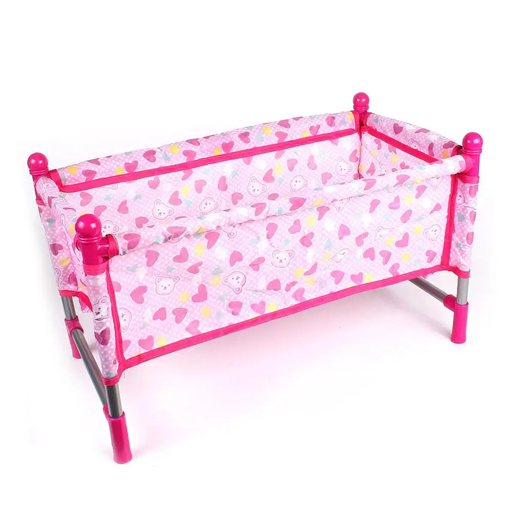 Foldable Doll Crib for Pretend Play