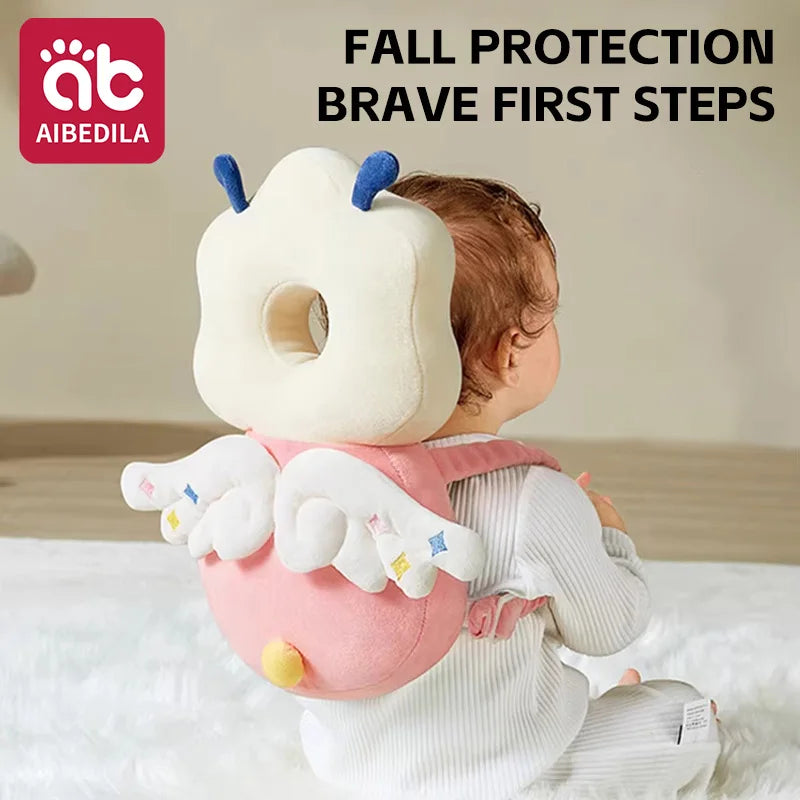 AIBEDILA Baby Head Protector Safety Pad Cushion Cartoon Anti Fall Back Pillow Headrest Newborn Infant Toddler Baby Protection