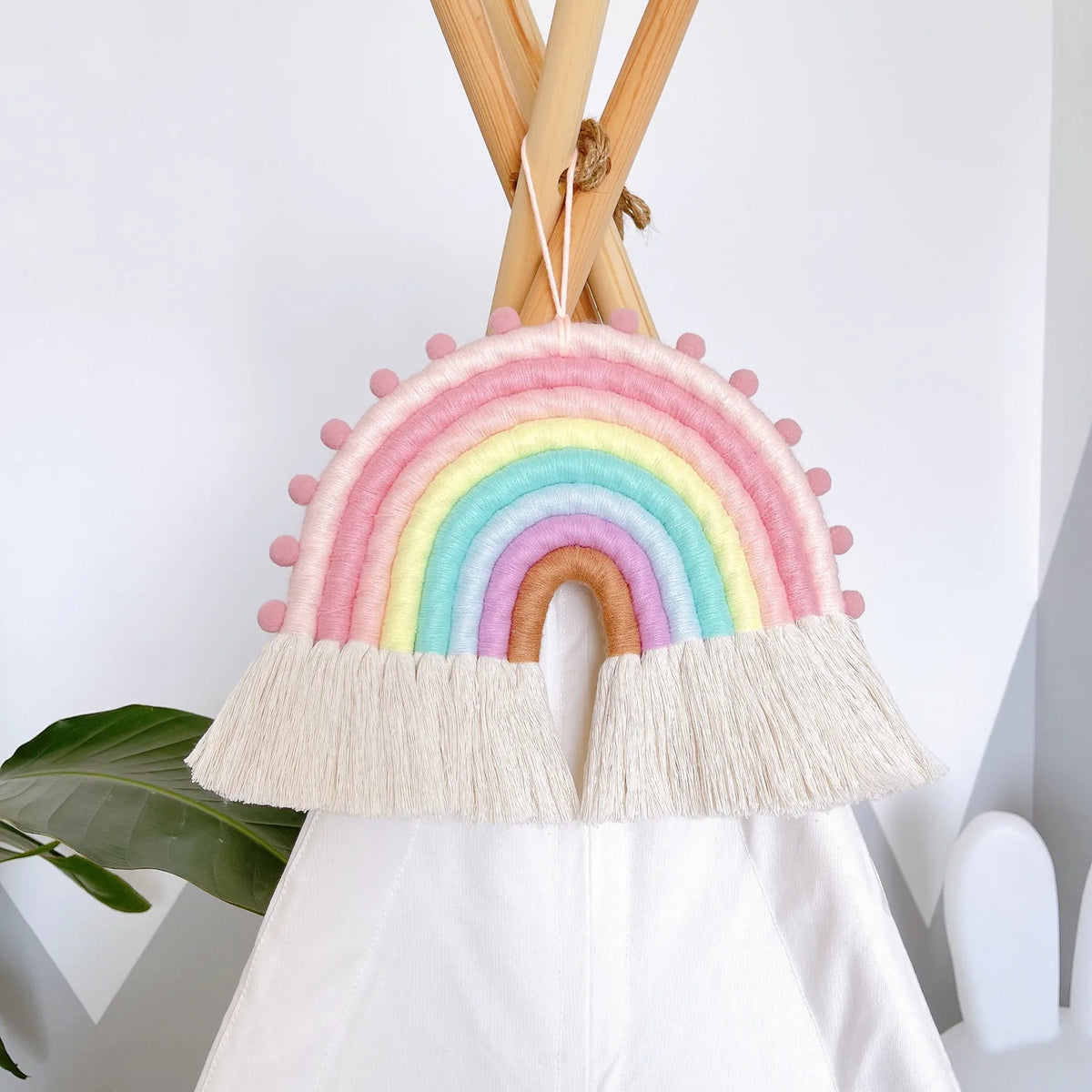 Ins Style Nordic Style Rainbow Home Children's Room Decoration Pendant Woven Rainbow Hanging Wall Hanging Pendant