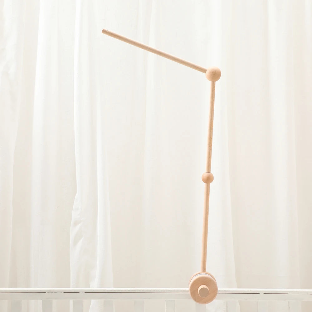 Baby Rattle Toy 0-12 Months Toys Wooden Mobile Bed Bell Floor Stand Bracket Newborn Bed Bell Hanging Holder Bracket Infant Crib