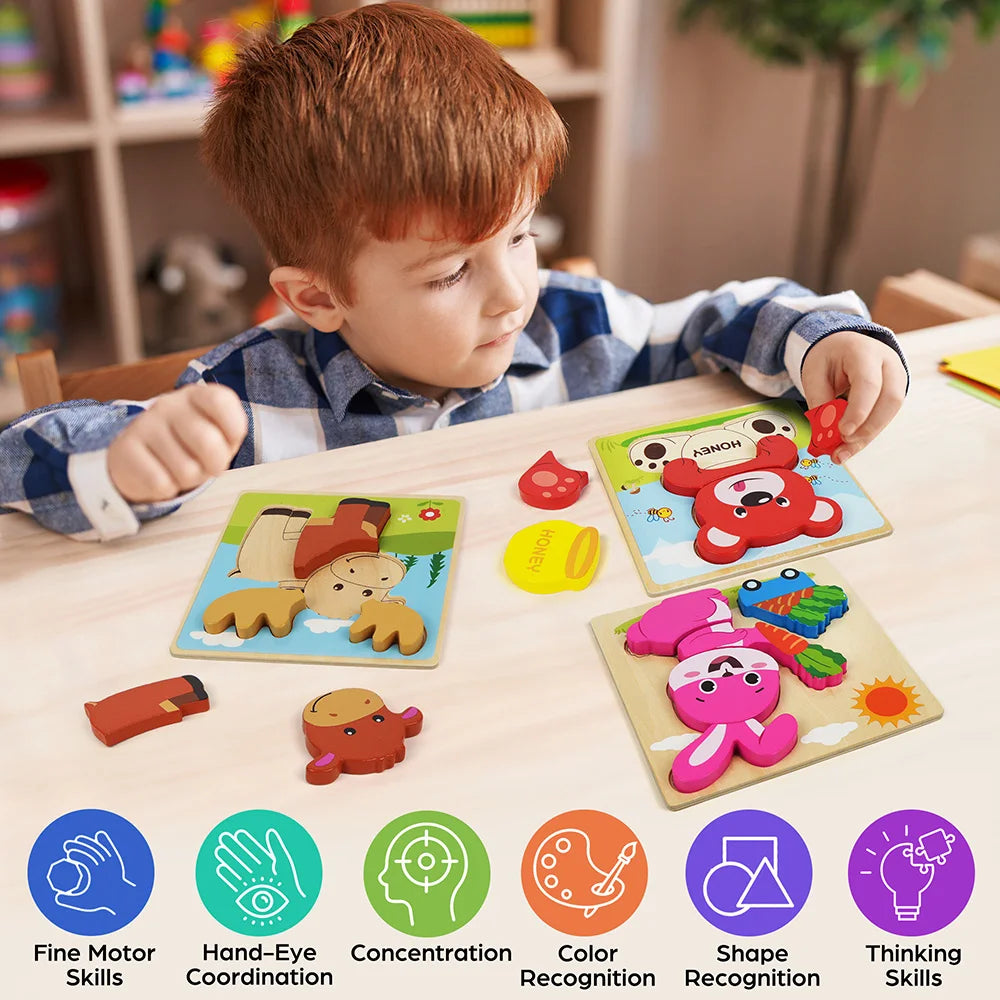 Animal Wooden Puzzle Set