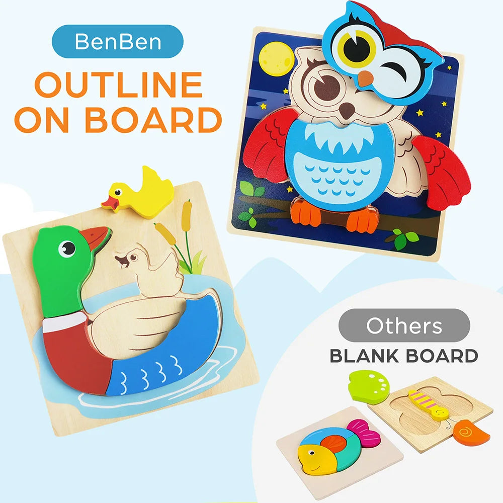 Animal Wooden Puzzle Set