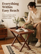 Folding Side Table,Durable Tv Tray Bed Table,Small End Table For Living Room, Bedroom