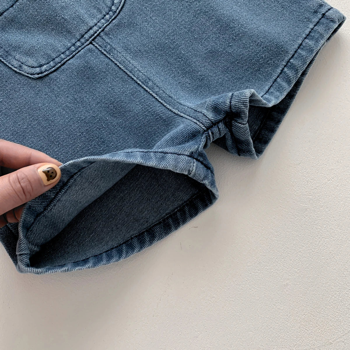 2-Piece Baby T-Shirt & Denim Jumpsuit Set