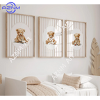 1/3Pcs Prints for a Baby Boy Nursery, Teddy Bear Prints, Vintage Nursery Posters, Little Boys Room