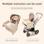 Baby Car Waterproof Storage Dining Table, Cartoon Kids Car Safety Seat Tray, Universal Small Table Board for Strollers