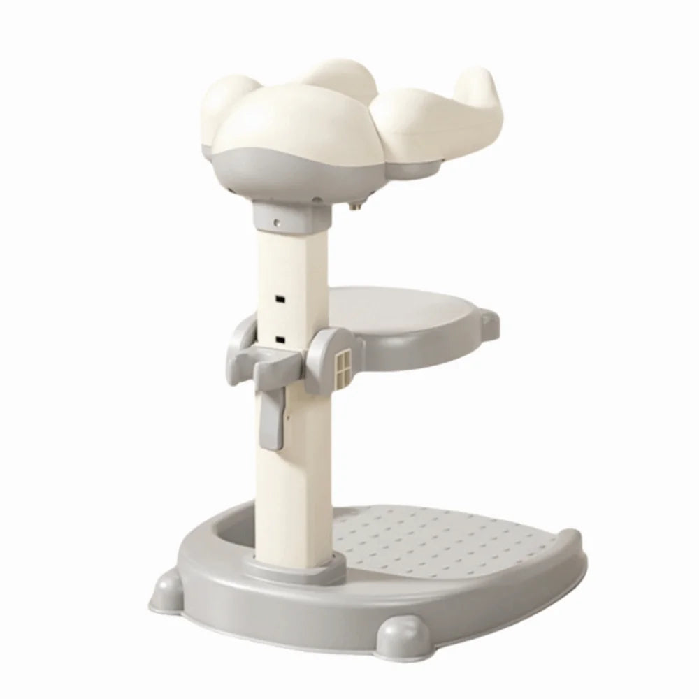 Non-Slip Baby Bath Stand Adjustable Free-Standing Baby Standing Shower Stand Safe Multifunctional Infant Bath Support
