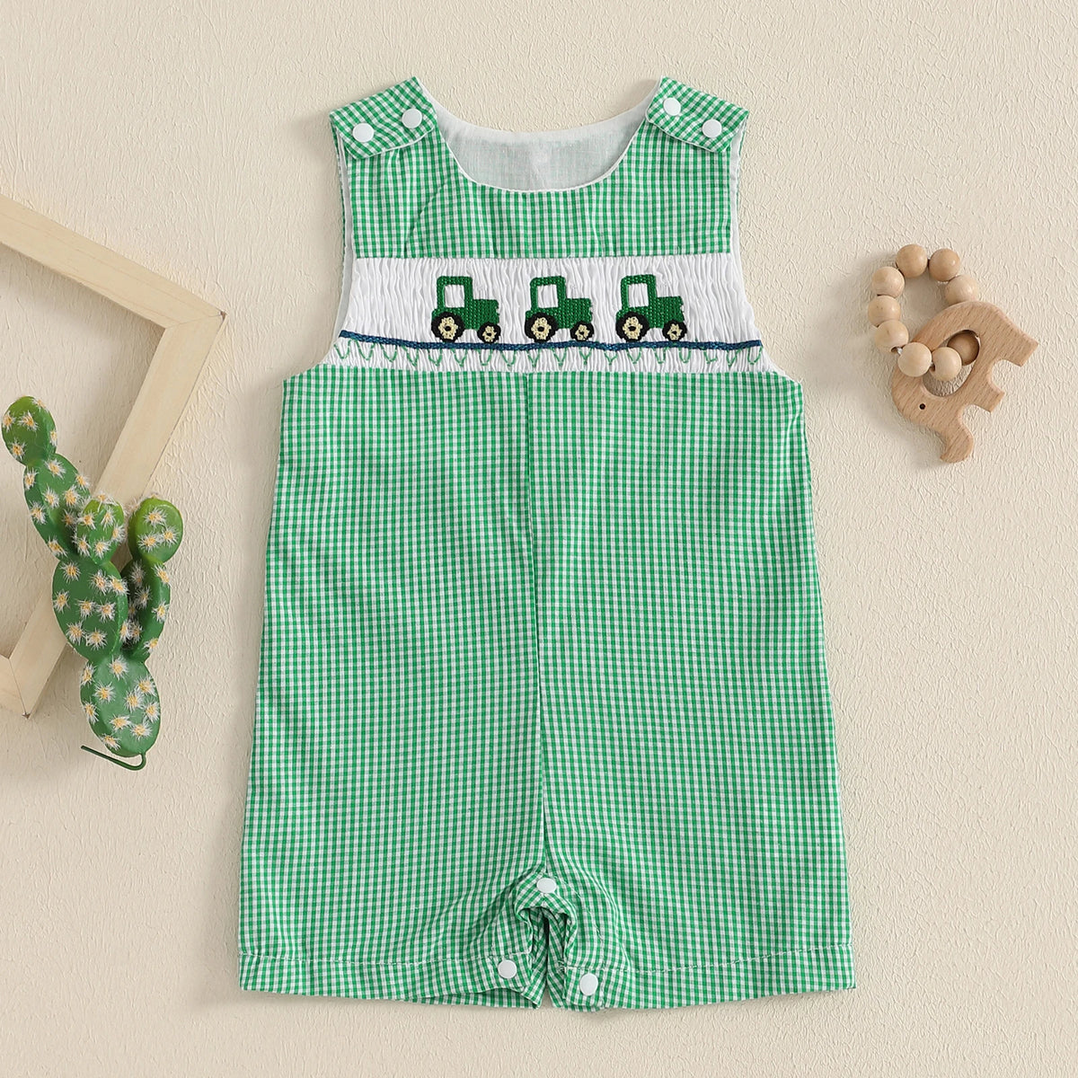 Baby Boy Embroidered Romper