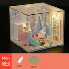 Baby House Kit Mini DIY Handmade 3D Puzzle Assembly MagicBuilding Model Toys, Home Bedroom Decoration With FurnitureWooden