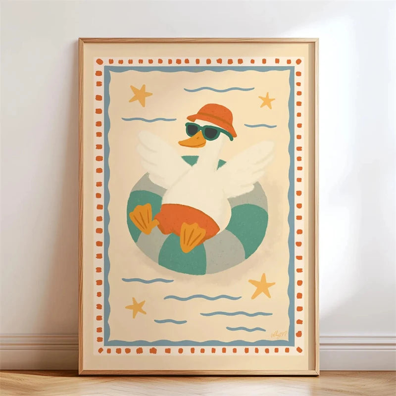 Animal-themed Baby Room Posters: Stylish and Playful Animal Prints Whimsical Canvas Wall Art Suitable for Modern Baby Room De