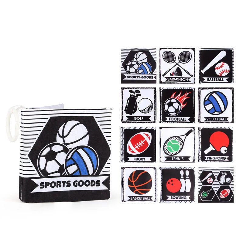 High-Contrast Soft Baby Cloth Book