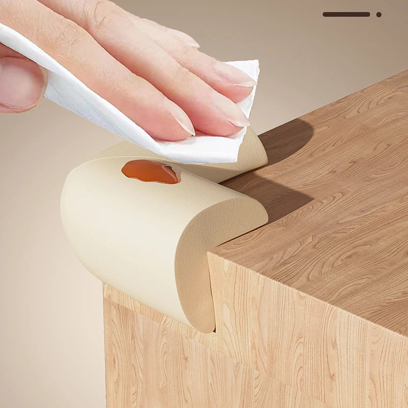 4pcs Soft Baby Proofing Corner Guards - Pre-Taped Table Corner Protector for Child Safety Furniture Bumper & Sharp Edge