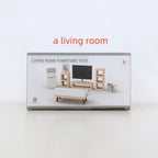 Nordic style villa, dollhouse, children's play, mini simulation furniture, bedroom, kitchen, wooden toys, boys and girls