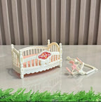 Miniature Dollhouse Cradle Bed