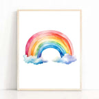 Pink Cartoon Cute Unicorn Nursery Girl Room Rainbow Art Poster Canvas Painting Wall Prints Picture Children Room Home Decor