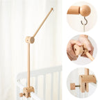 Baby Rattle Toy 0-12 Months Toys Wooden Mobile Bed Bell Floor Stand Bracket Newborn Bed Bell Hanging Holder Bracket Infant Crib