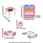 Miniature DIY Block Set Dollhouse Furniture Baby Crilb Rocking Horse Mini Building Blocks Storage Rack Play House Toy