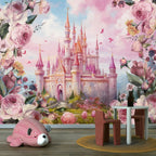 8+ Cartoon Nursery Flower Castle Walls Home Decor Self Adhesive Optional Photo Wallpaper for Bedroom Decoration Kids Baby Mural