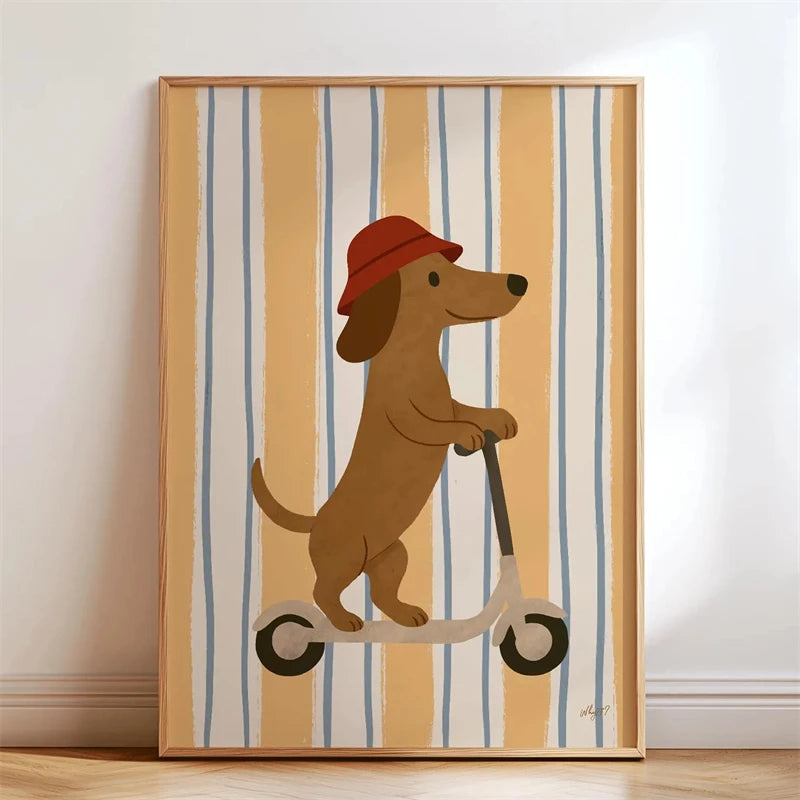 Animal-themed Baby Room Posters: Stylish and Playful Animal Prints Whimsical Canvas Wall Art Suitable for Modern Baby Room De