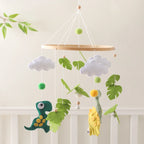 Wooden Rattles Toys Baby Crib Mobile Bed Bell Soft Felt Hot Balloon Newborn Music Bed Bell Hanging Toys Crib Bracket Baby Gifts