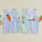 Baby Boy Embroidered Romper
