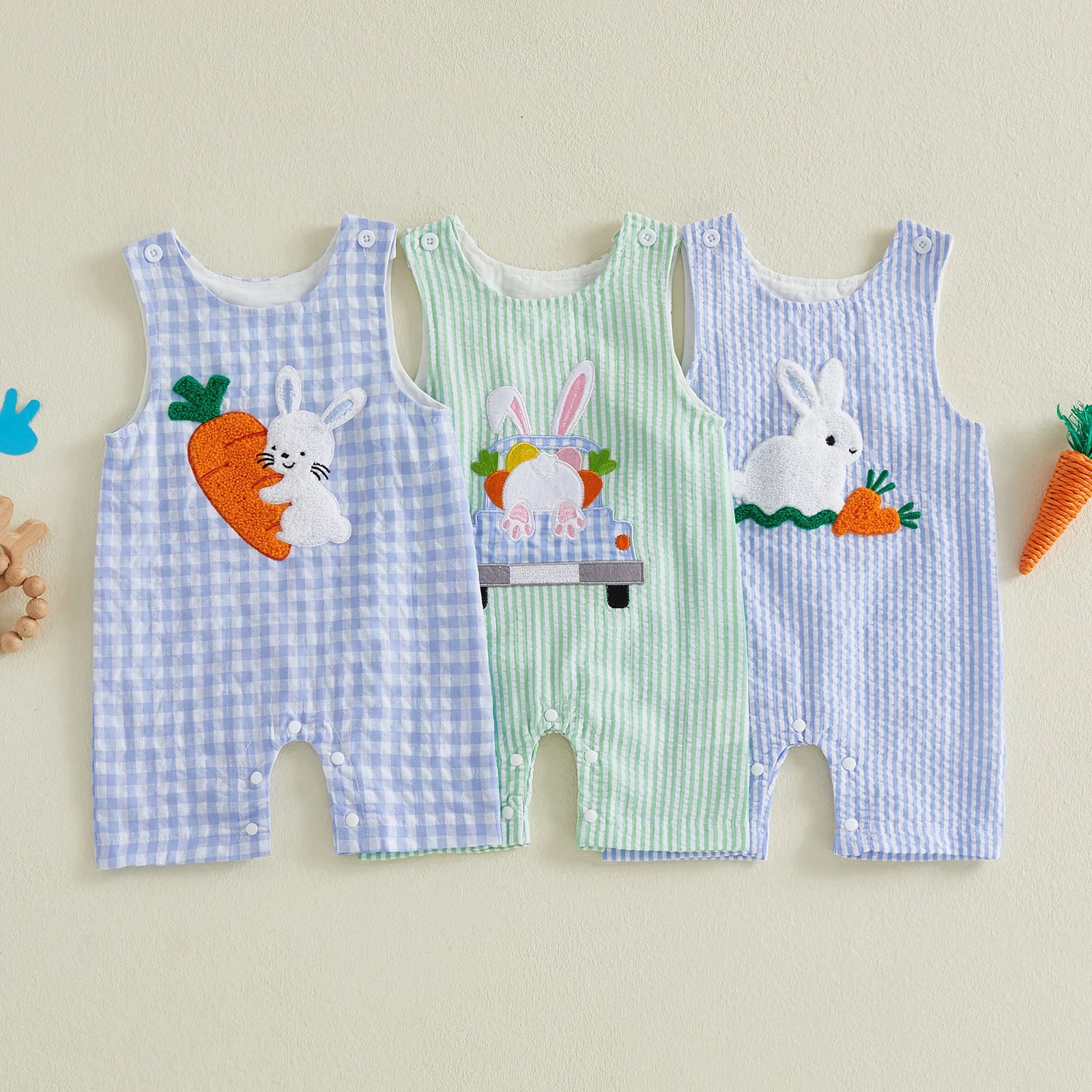 Baby Boy Embroidered Romper