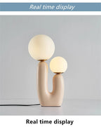Nordic Children's Room Bedroom Bedside Lamp Creative Art Table Lamp Decoration Model Room Living Room Double Head Table Lamp