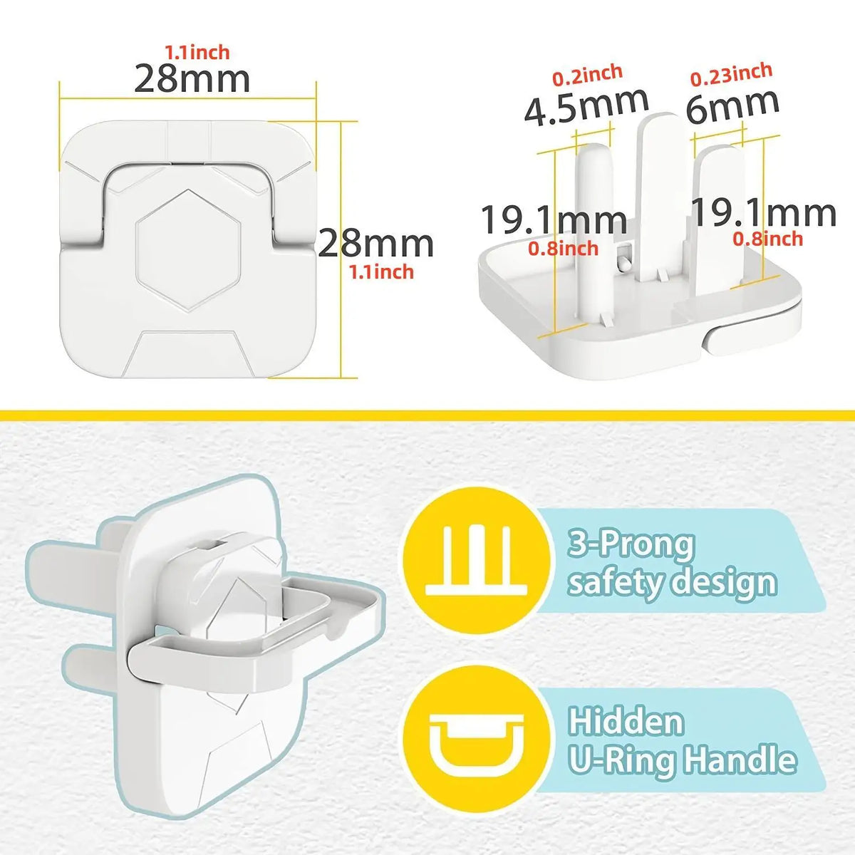 1-20Pc Baby Proof Outlet Covers Child Safety Plug Protector Reusable Socket Caps Electrical Outlet Plug Covers for Childproofing
