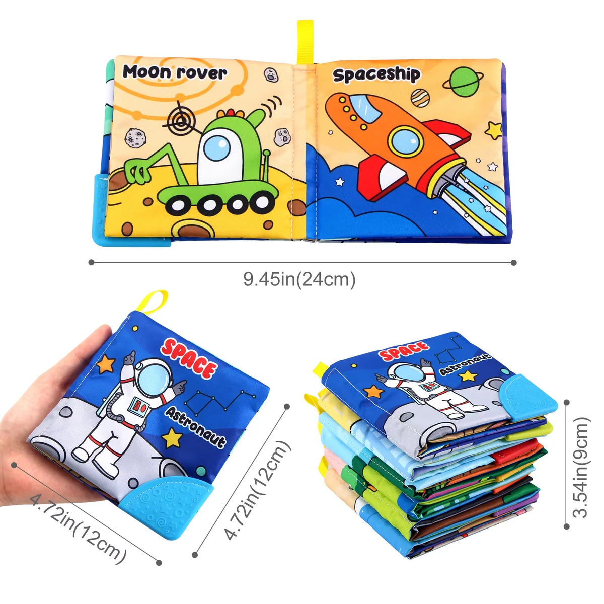 Soft Baby Cloth Book with Teether