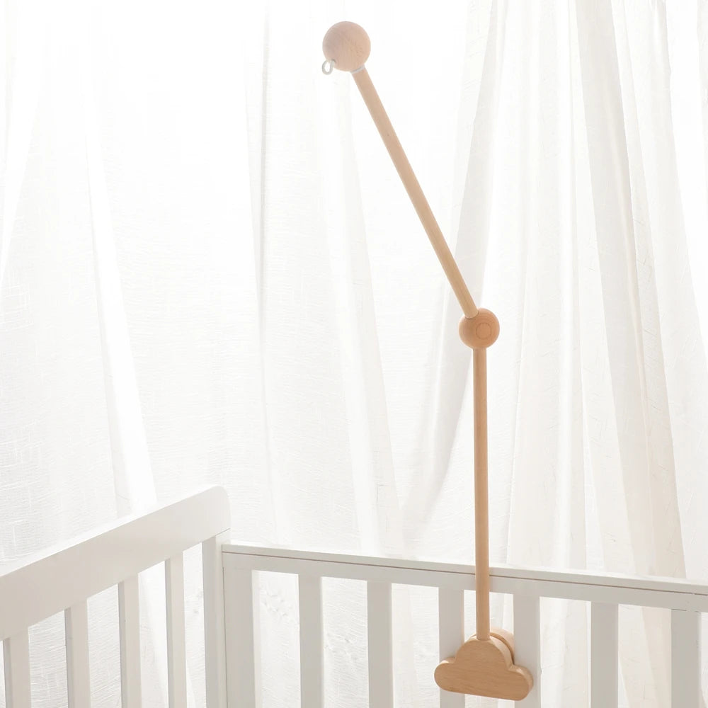 Baby Rattle Toy 0-12 Months Toys Wooden Mobile Bed Bell Floor Stand Bracket Newborn Bed Bell Hanging Holder Bracket Infant Crib