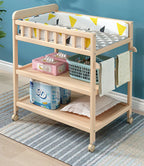 Diaper Changing Tables Solid Wood Baby Care Table Massage Bath Integrated Multifunctional Baby Bed Changing Table