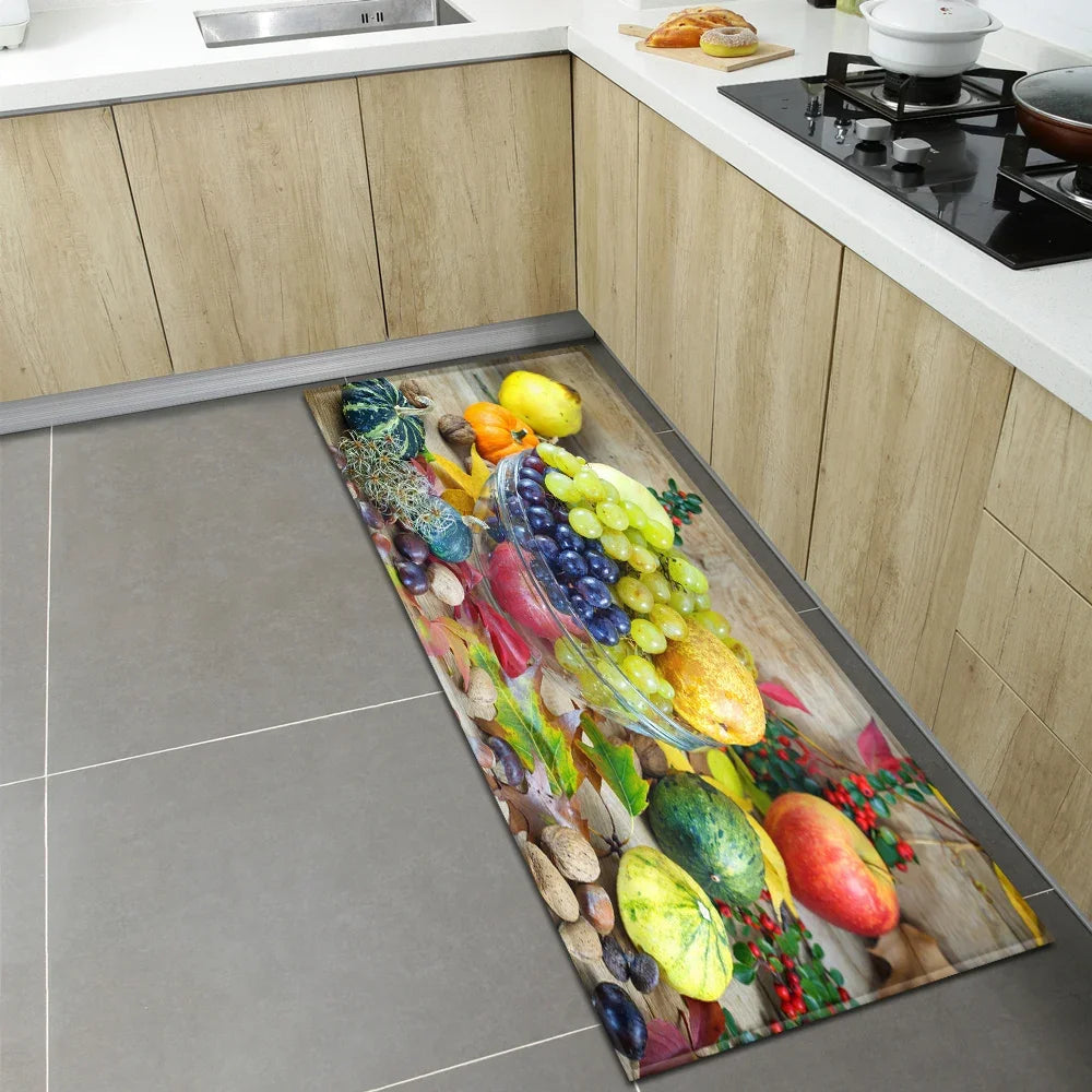 Bedroom Children Living Room Decoration Corridor Bathroom Non-slip Rug Fruit Pattern Kitchen  Home Door Mat