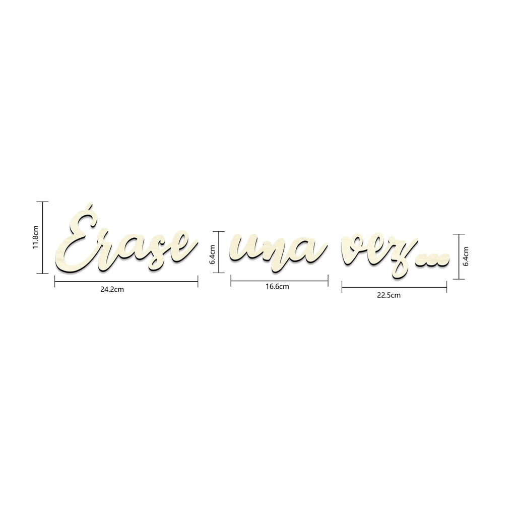 Spanish Erase Una Vez Wooden Wall Sign Fairy Tale Themed Nursery Decor Rustic Storybook Reading Nook Kids Room Art